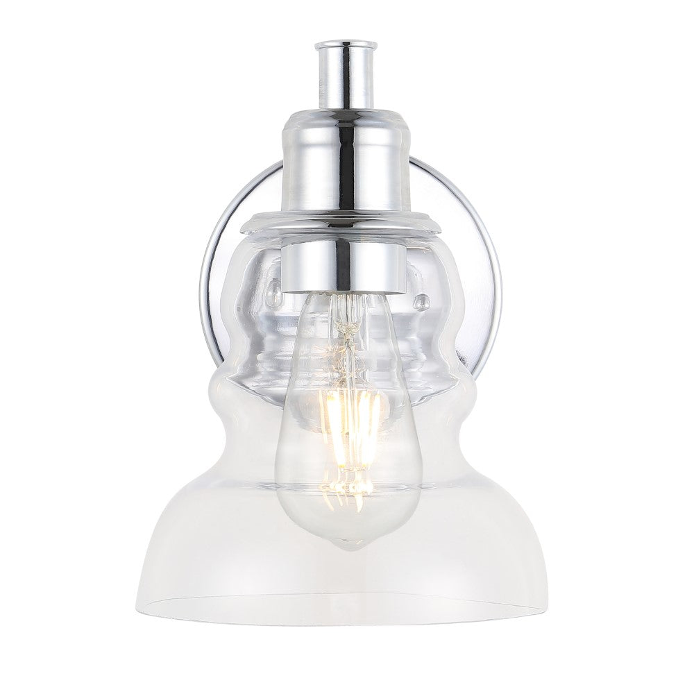 Simon Vintage Metal/Glass Industrial Rustic LED Vanity