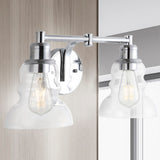 Simon Vintage Metal/Glass Industrial Rustic LED Vanity