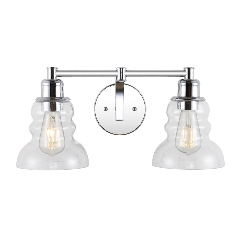 Simon Vintage Metal/Glass Industrial Rustic LED Vanity