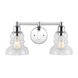 Simon Vintage Metal/Glass Industrial Rustic LED Vanity