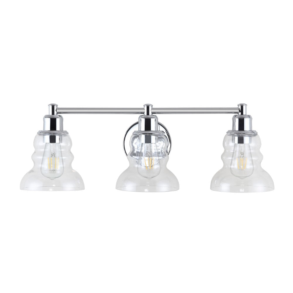 Simon Vintage Metal/Glass Industrial Rustic LED Vanity