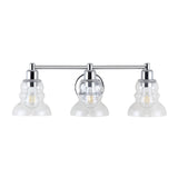 Simon Vintage Metal/Glass Industrial Rustic LED Vanity