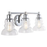 Simon Vintage Metal/Glass Industrial Rustic LED Vanity
