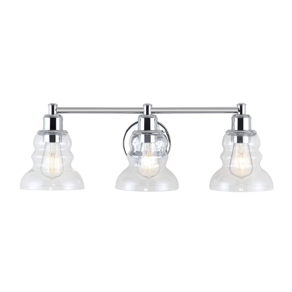 Simon Vintage Metal/Glass Industrial Rustic LED Vanity