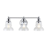 Simon Vintage Metal/Glass Industrial Rustic LED Vanity