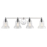 Simon Vintage Metal/Glass Industrial Rustic LED Vanity