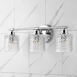 Mogami Iron/Chevron Pattern Glass Farmhouse Cottage LED Vanity Light