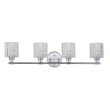 Mogami Iron/Chevron Pattern Glass Farmhouse Cottage LED Vanity Light