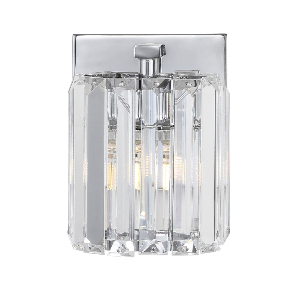 Renee Prism Vintage Metal/Glass Classic Glam LED Vanity Light