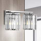 Renee Prism Vintage Metal/Glass Classic Glam LED Vanity Light