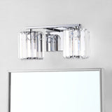 Renee Prism Vintage Metal/Glass Classic Glam LED Vanity Light