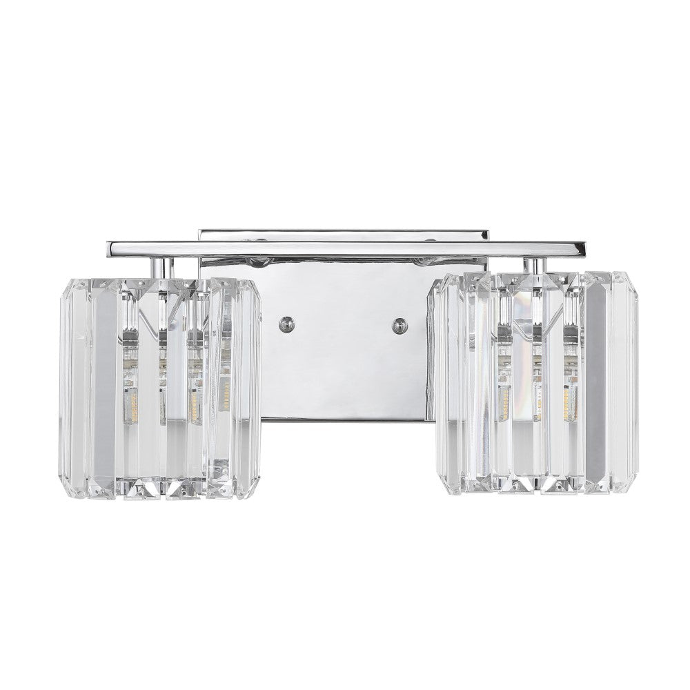 Renee Prism Vintage Metal/Glass Classic Glam LED Vanity Light
