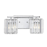Renee Prism Vintage Metal/Glass Classic Glam LED Vanity Light