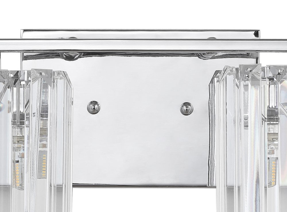 Renee Prism Vintage Metal/Glass Classic Glam LED Vanity Light