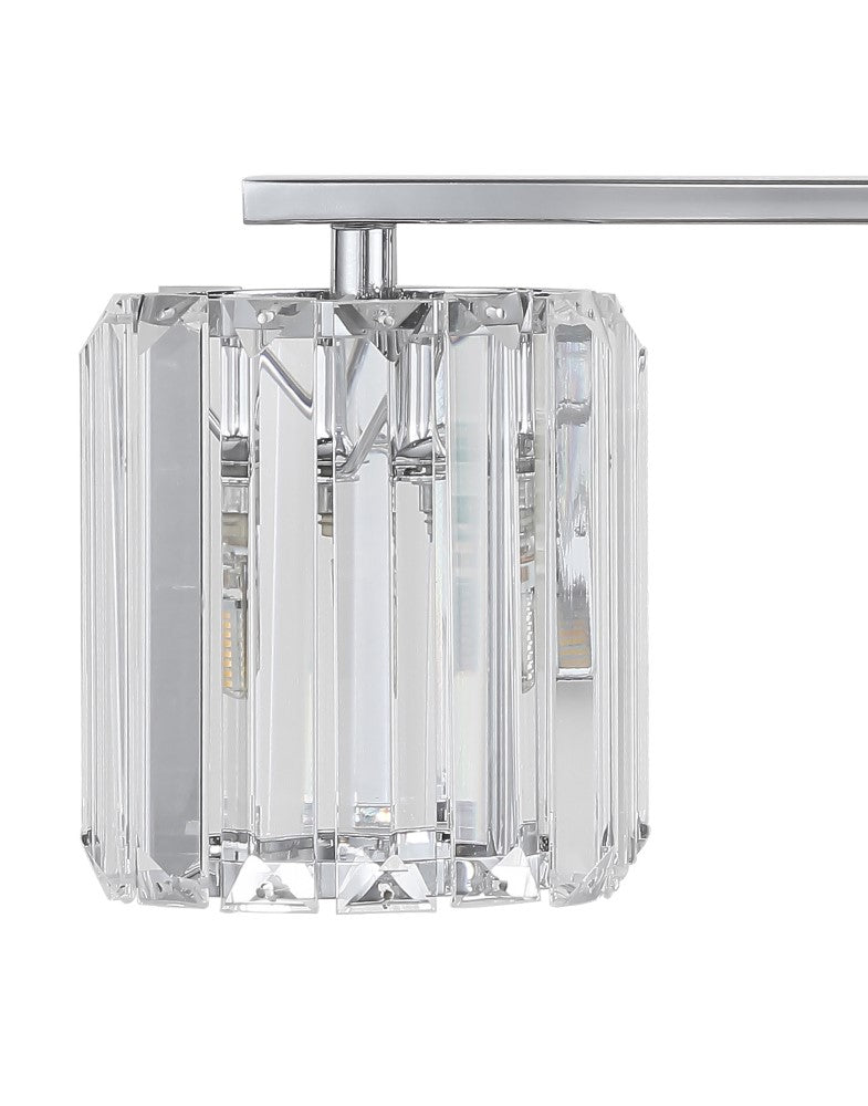 Renee Prism Vintage Metal/Glass Classic Glam LED Vanity Light