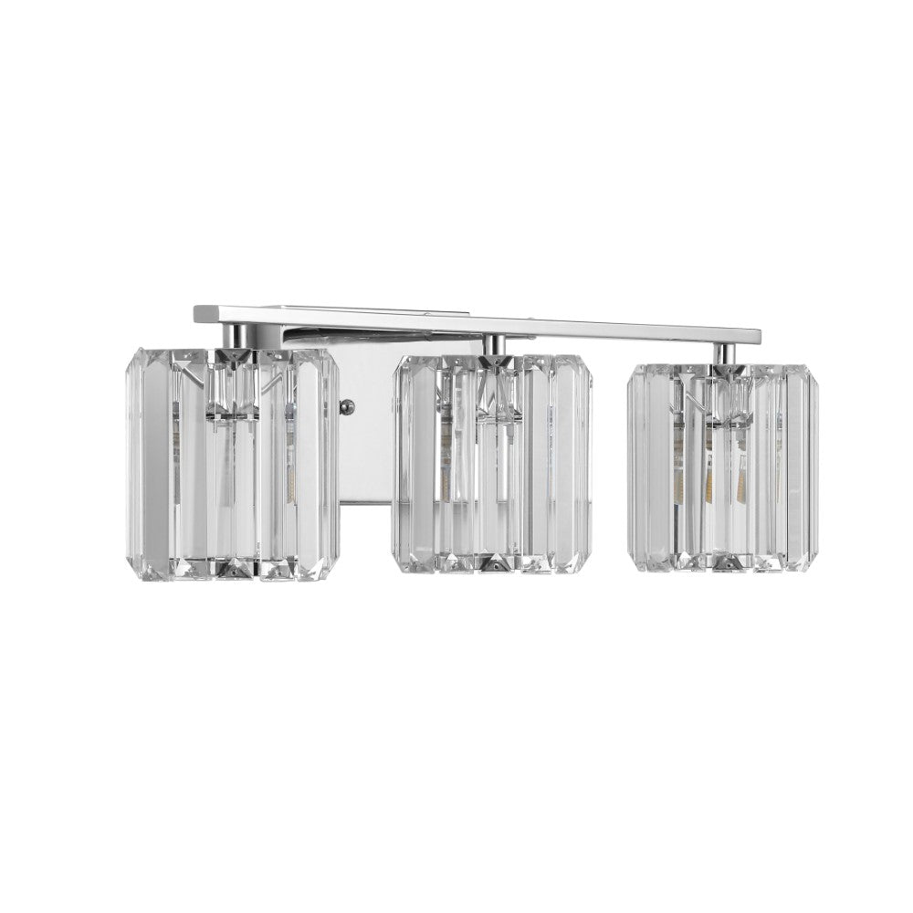 Renee Prism Vintage Metal/Glass Classic Glam LED Vanity Light
