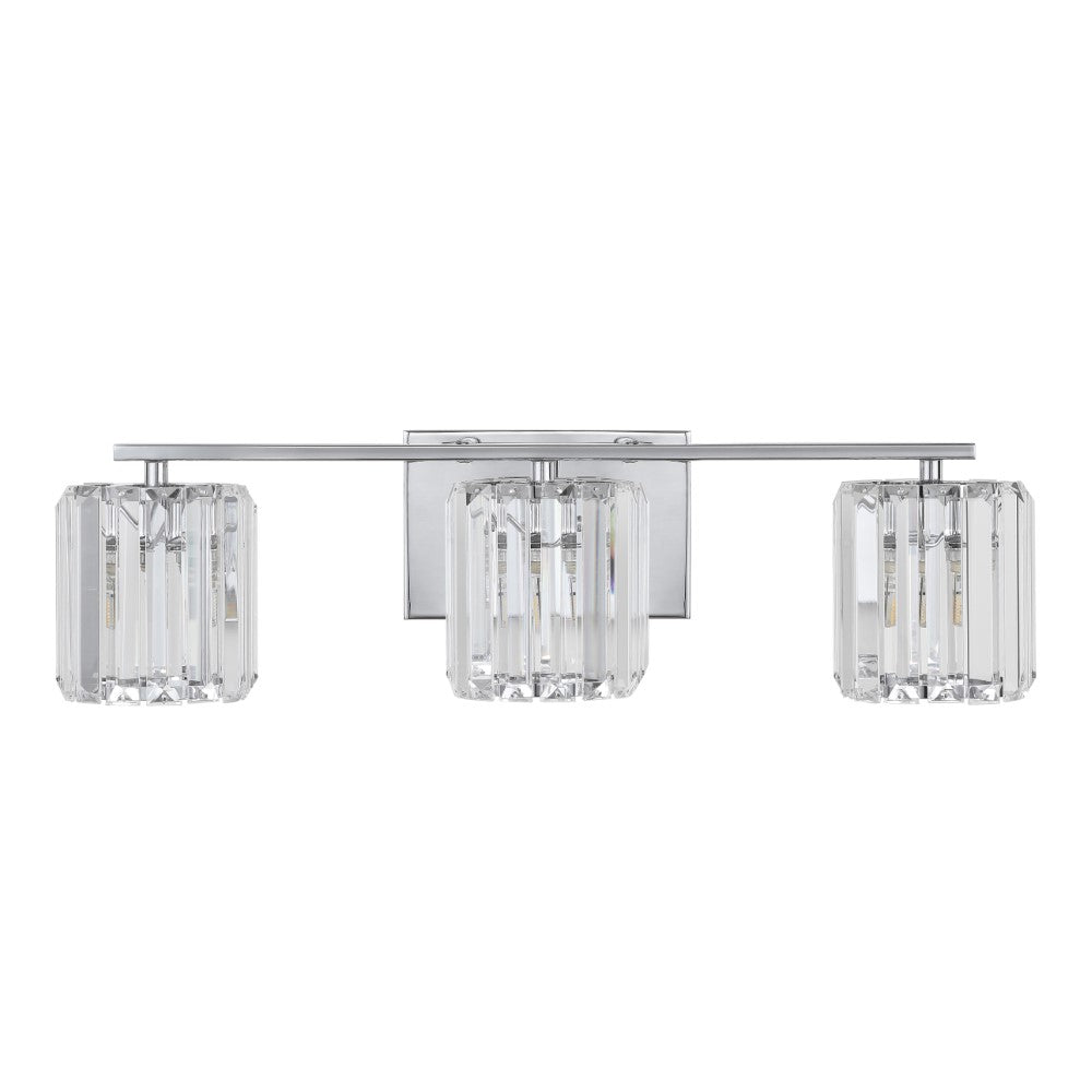 Renee Prism Vintage Metal/Glass Classic Glam LED Vanity Light