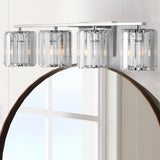 Renee Prism Vintage Metal/Glass Classic Glam LED Vanity Light