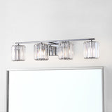 Renee Prism Vintage Metal/Glass Classic Glam LED Vanity Light