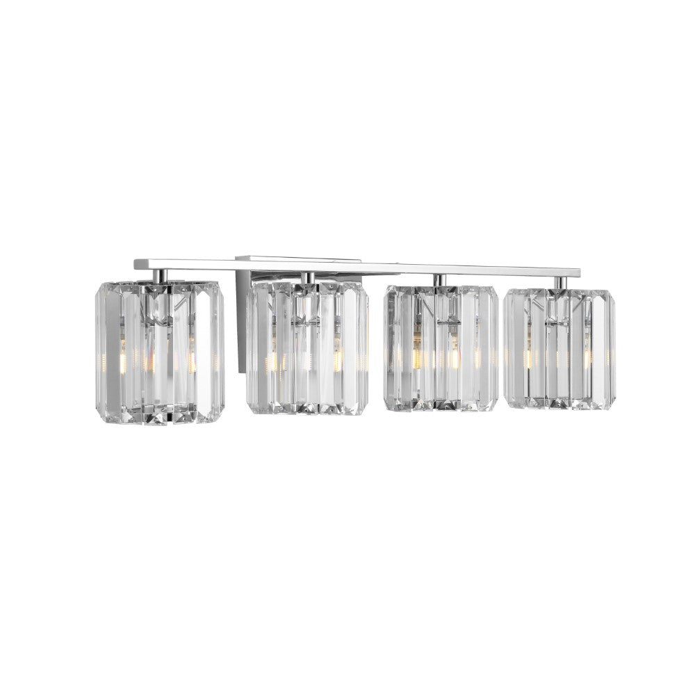 Renee Prism Vintage Metal/Glass Classic Glam LED Vanity Light