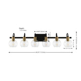 Nelson Iron/Glass Rustic Vintage LED Vanity Light