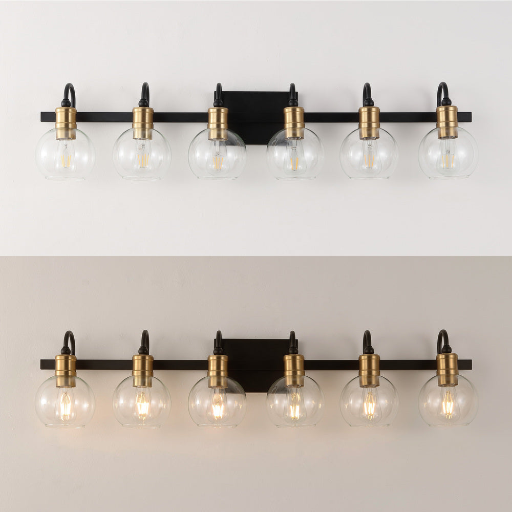 Nelson Iron/Glass Rustic Vintage LED Vanity Light