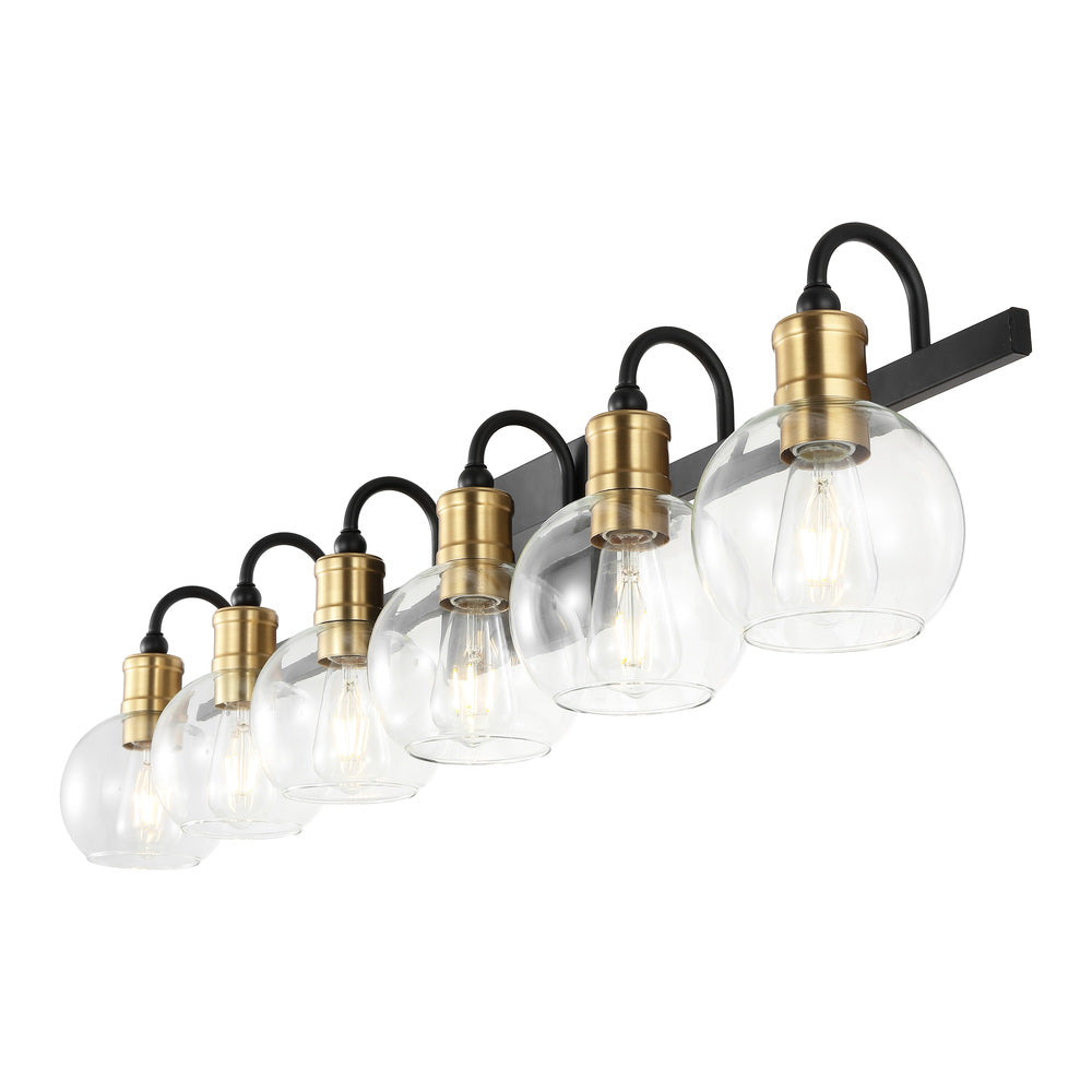 Nelson Iron/Glass Rustic Vintage LED Vanity Light