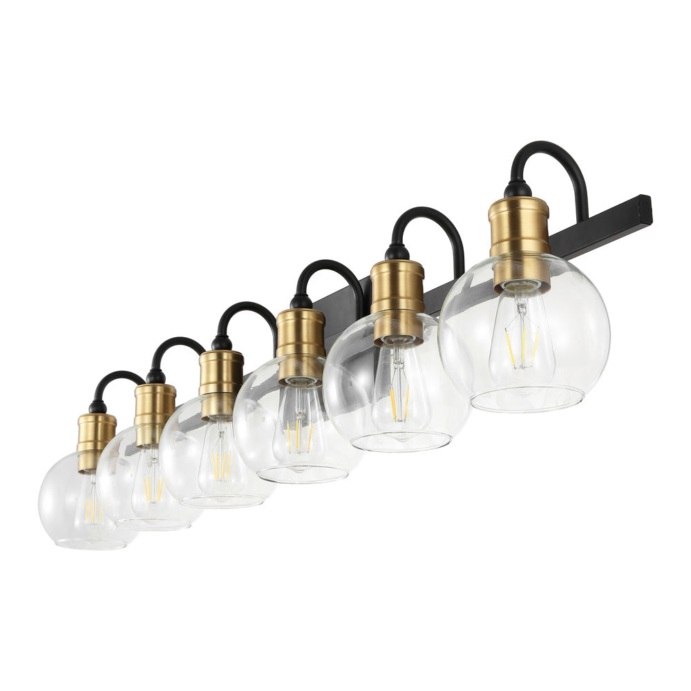 Nelson Iron/Glass Rustic Vintage LED Vanity Light