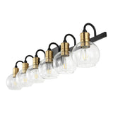 Nelson Iron/Glass Rustic Vintage LED Vanity Light