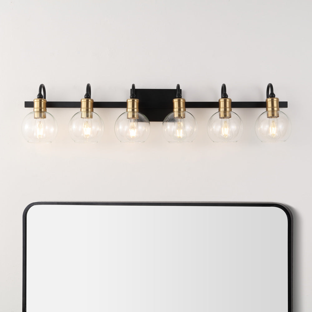 Nelson Iron/Glass Rustic Vintage LED Vanity Light