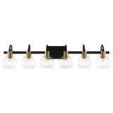 Nelson Iron/Glass Rustic Vintage LED Vanity Light
