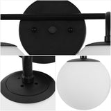Vistora Parisian Globe 31" 4-Light Metal/Frosted Glass Modern Contemporary LED Vanity Light