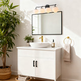 Vistora Parisian Globe 31" 4-Light Metal/Frosted Glass Modern Contemporary LED Vanity Light