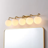 Vistora Parisian Globe 31" 4-Light Metal/Frosted Glass Modern Contemporary LED Vanity Light