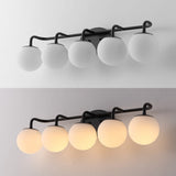 Vistora Parisian Globe 31" 4-Light Metal/Frosted Glass Modern Contemporary LED Vanity Light