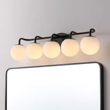 Vistora Parisian Globe 31" 4-Light Metal/Frosted Glass Modern Contemporary LED Vanity Light