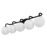 Vistora Parisian Globe 31" 4-Light Metal/Frosted Glass Modern Contemporary LED Vanity Light