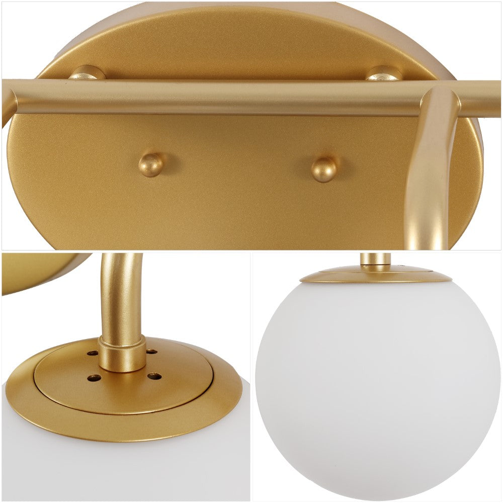 Vistora Parisian Globe 31" 4-Light Metal/Frosted Glass Modern Contemporary LED Vanity Light