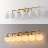 Vistora Parisian Globe 31" 4-Light Metal/Frosted Glass Modern Contemporary LED Vanity Light