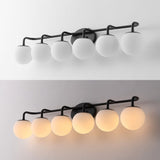 Vistora Parisian Globe 31" 4-Light Metal/Frosted Glass Modern Contemporary LED Vanity Light