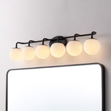 Vistora Parisian Globe 31" 4-Light Metal/Frosted Glass Modern Contemporary LED Vanity Light