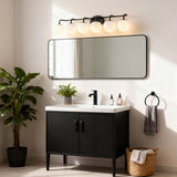 Vistora Parisian Globe 31" 4-Light Metal/Frosted Glass Modern Contemporary LED Vanity Light