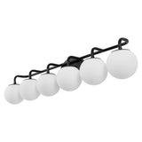 Vistora Parisian Globe 31" 4-Light Metal/Frosted Glass Modern Contemporary LED Vanity Light