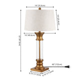 Kate 32" Metal/Glass LED Table Lamp, Set of 2