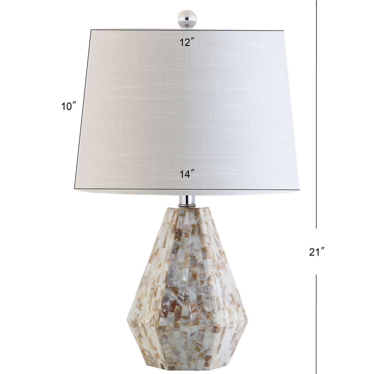 Jake 21" Seashell LED Table Lamp, Set of 2