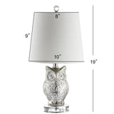 Hanna 19" Glass/Crystal LED Table Lamp