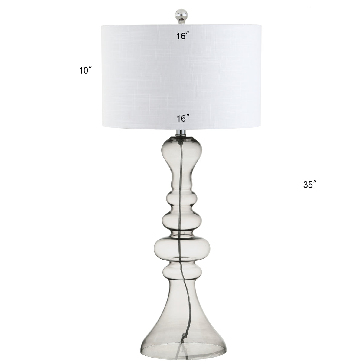 Jillian 35" Curved Glass LED Table Lamp