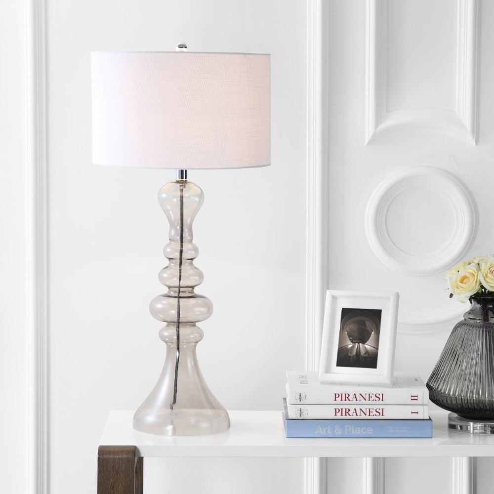 Jillian 35" Curved Glass LED Table Lamp