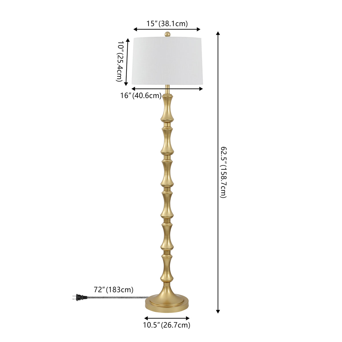 Rosalie 62.5" Metal LED Floor Lamp