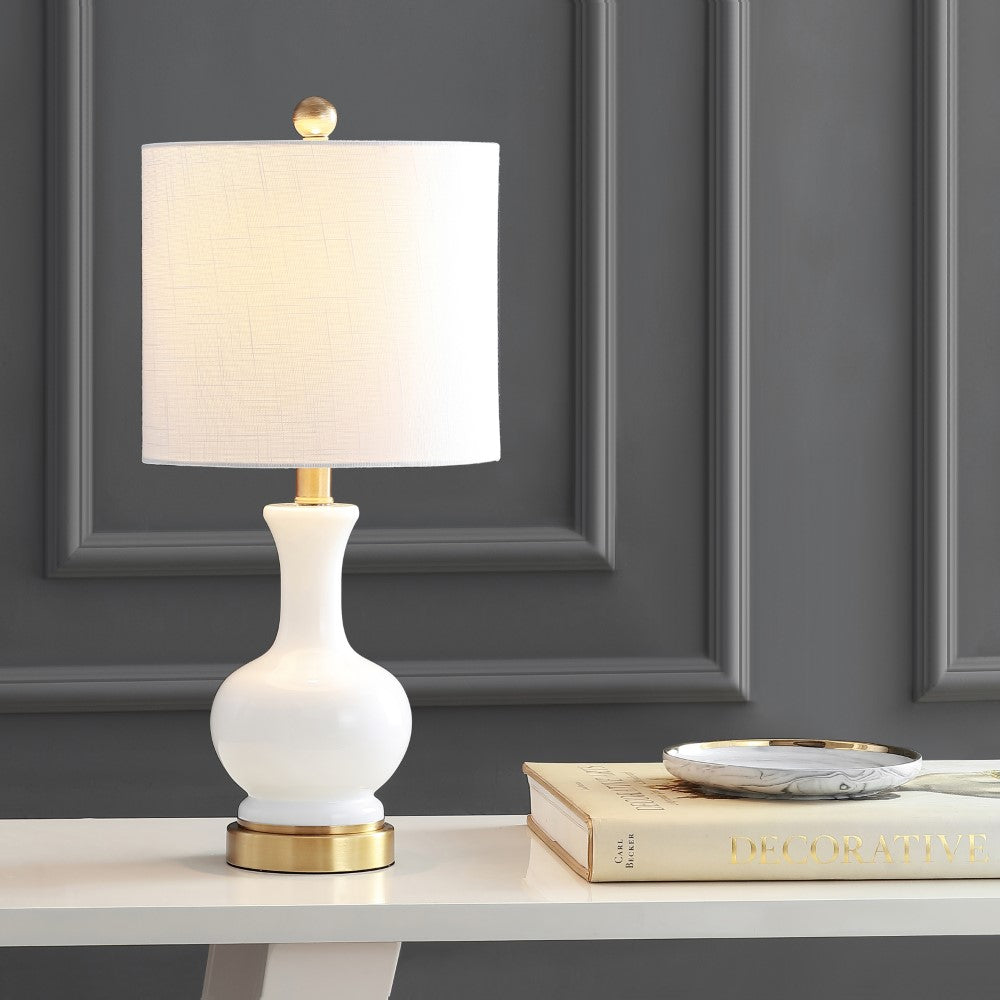 Foxglove 22" Glass/Metal LED Table Lamp, Set of 2